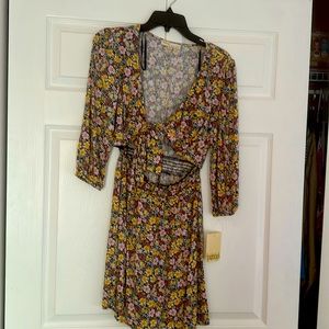 Bebop juniors summer dress. Cutout midriff.